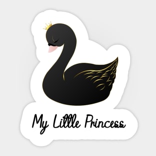 My little princess black swan Sticker